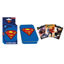 Superman Playing Cards in Storage Tin
